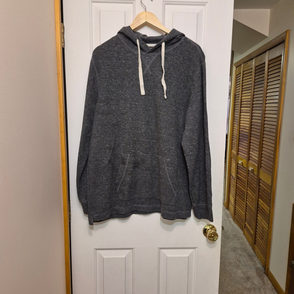 George Mens XL Charcoal Gray Heather Pullover Hoodie Sweatshirt RN 52469 11VX91